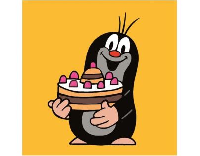 Dino Krteček dřevěné licenční kostky 4 dílky
