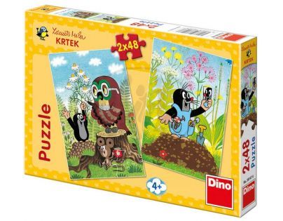 Dino Krteček Puzzle Krtek na mýtině 2x48d