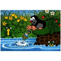 Dino Krteček a perla Puzzle deskové  2 x 48 dílků 2