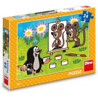 Dino Puzzle Krtek malířem 24 dílků 3