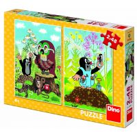 Dino Puzzle Krtek na mýtině se sovou 2 x 48 dílků