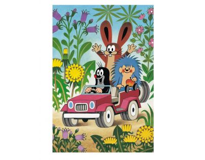 Dino Krtek se raduje puzzle 2 x 48 dílků