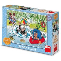 Dino Krtek ve vodě 24 dílků Maxi puzzle 4