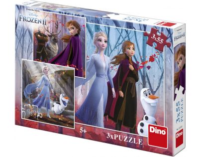 Dino Puzzle Ledové království II. 3 x 55 dílků