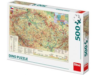 Dino Mapa české republiky Puzzle 500 dílků