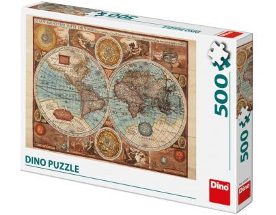 Dino Puzzle Mapa světa historická 500 dílků