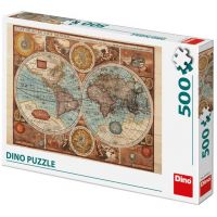 Dino Puzzle Mapa světa historická 500 dílků 2