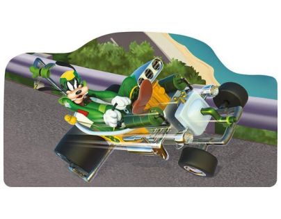 Dino Mickey a Minnie na závodech puzzle 4 x 54 dílků