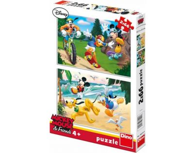 Dino Mickey sportuje 2 x 66 dílků puzzle