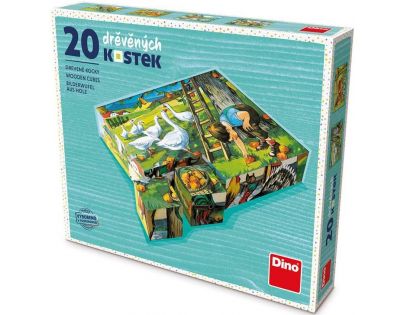 Dino Na Statku dřevěné kostky 20 ks