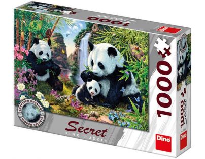 Dino Puzzle Secret collection Pandí rodina 1000 dílků