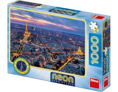 Dino Paříž v noci 100 dílků neon puzzle