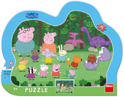 Dino Puzzle v rámečku Peppa Pig 25 dílků