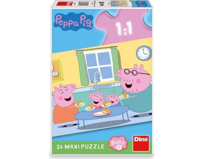 Dino Puzzle maxi Peppa Pig Oběd 24 dílků