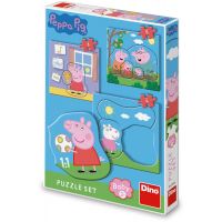 Dino Puzzle set Peppa Pig rodina 12 dílků 6