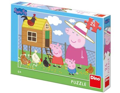 Dino Puzzle Peppa Pig Slepičky 24 dílků