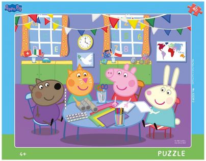 Dino Puzzle deskové Peppa Pig Ve školce 40 dílků