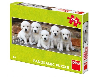 Dino Puzzle panoramic Pět štěňátek 150 dílků