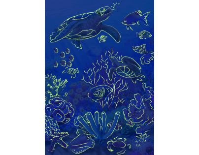 Dino Puzzle neon Podmořský svět 100 XL dílků