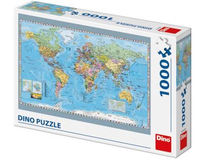Dino Puzzle Mapa světa politická 1000 dílků