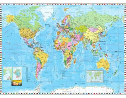 Dino Puzzle Mapa světa politická 1000 dílků
