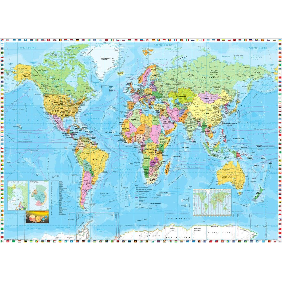 Dino Politická mapa světa puzzle 1000 dílků