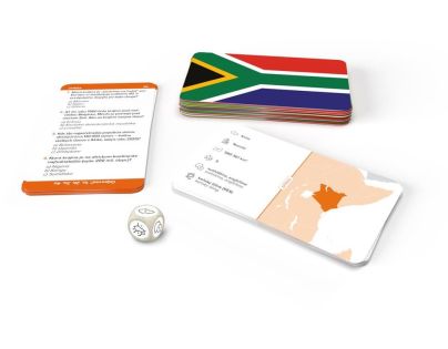 Dino Poznej vlajky Afrika cestovní hra