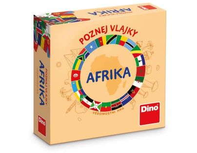 Dino Poznej vlajky Afrika cestovní hra