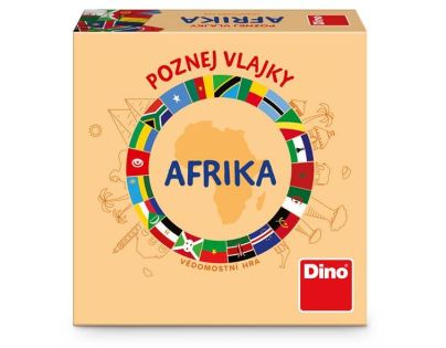 Dino Poznej vlajky Afrika cestovní hra