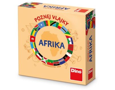 Dino Poznej vlajky Afrika cestovní hra