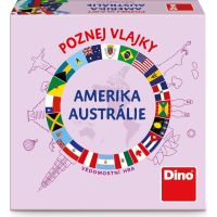 Dino Poznej vlajky Amerika a Austrálie cestovní hra 3