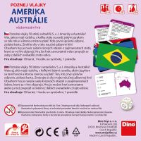 Dino Poznej vlajky Amerika a Austrálie cestovní hra 4