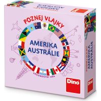 Dino Poznej vlajky Amerika a Austrálie cestovní hra