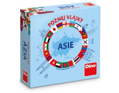 Dino Poznej vlajky Asie cestovní hra