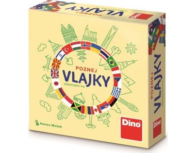 Dino Poznej vlajky cestovní hra