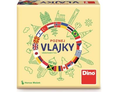 Dino Poznej vlajky cestovní hra