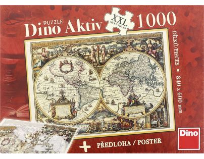 Dino Puzzle Aktiv Historická mapa 1000 dílků