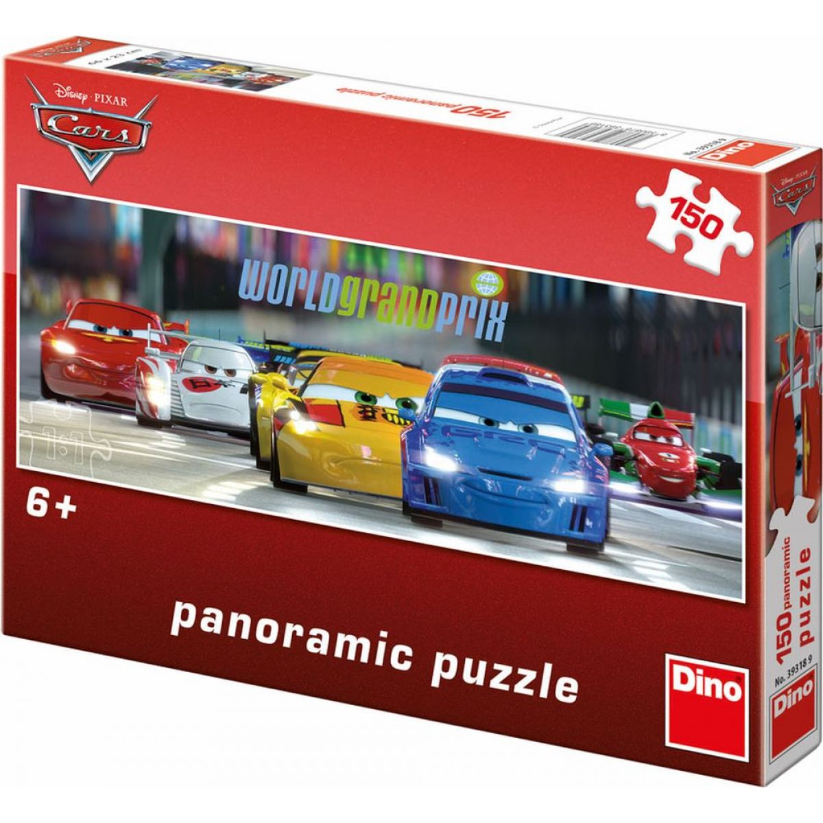 Dino Puzzle Cars Panoramic na okruhu 150 dílků