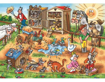 Dino Puzzle Čtyřlístek Na farmě 300 dílků