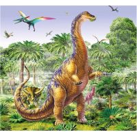 Dino Puzzle Dinosaurus s figurkou 60 dílků Brachiosaurus