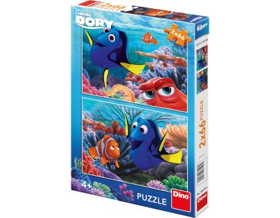 Dino Puzzle Disney Dory mezi korály 2 x 66 dílků