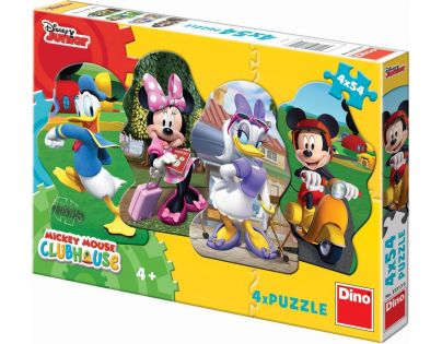 Dino Puzzle Disney Mickey a kamarádi 4 x 54 dílků