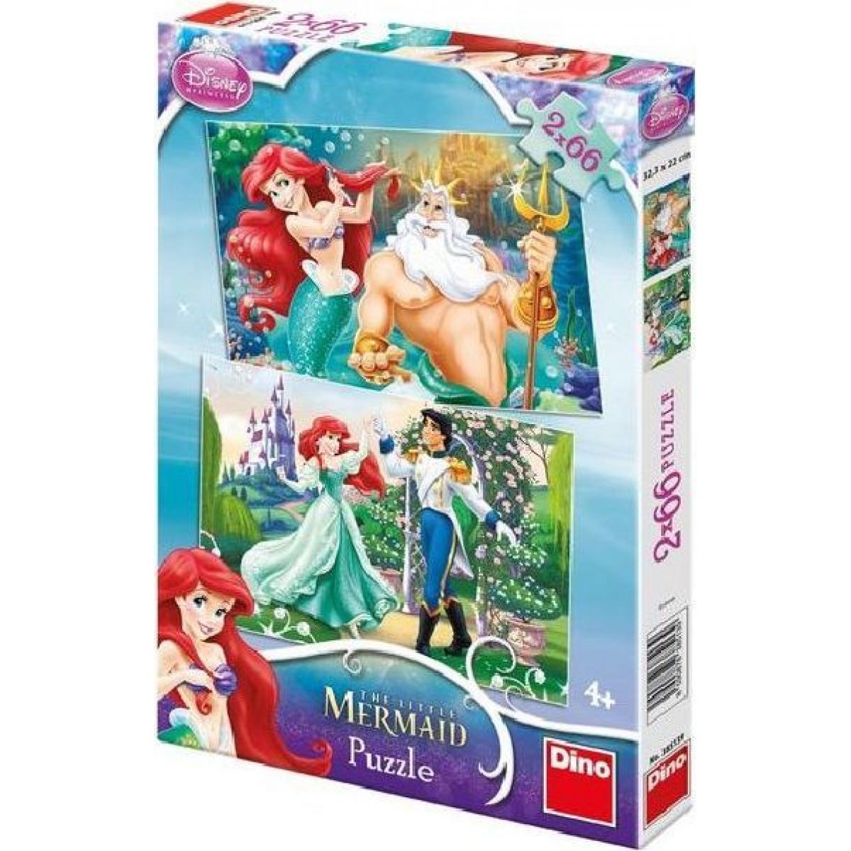 Dino Puzzle Disney Princess Ariel 2 x 66 dílků
