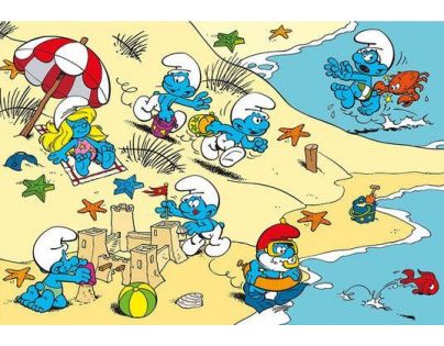 Dino Hraví Šmoulové 2 x 48 dílků puzzle