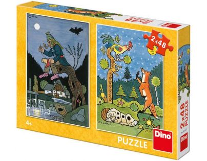 Dino Puzzle Josef Lada Pohádky 2 x 48 dílků - Poškozený obal