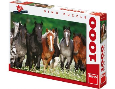 Dino Puzzle Koně na louce 1000 dílků