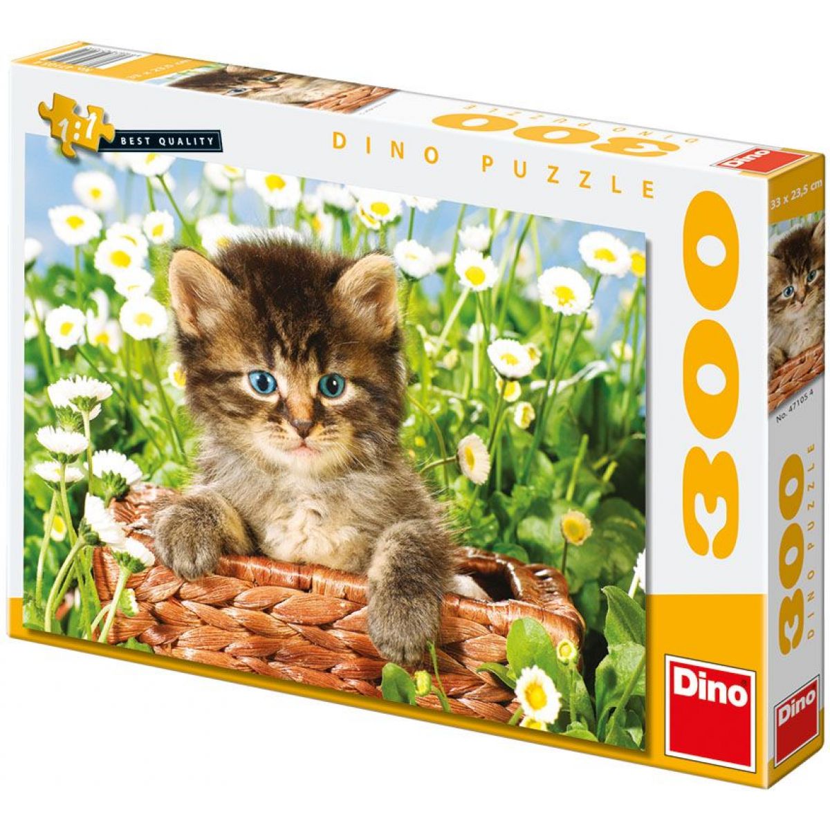 DINO 471054 - Puzzle Kotě v koši (300 dílků)