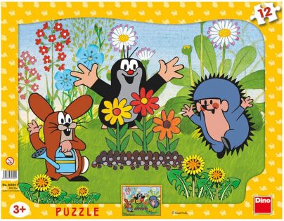 Dino Puzzle Krteček zahradníkem 12 dílků
