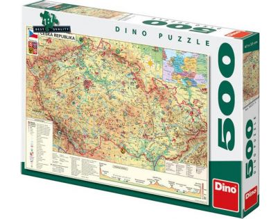 Dino Puzzle Mapa České republiky 500 dílků