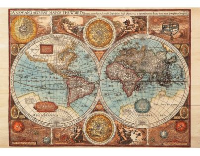 Dino Puzzle Mapa světa z roku 1626